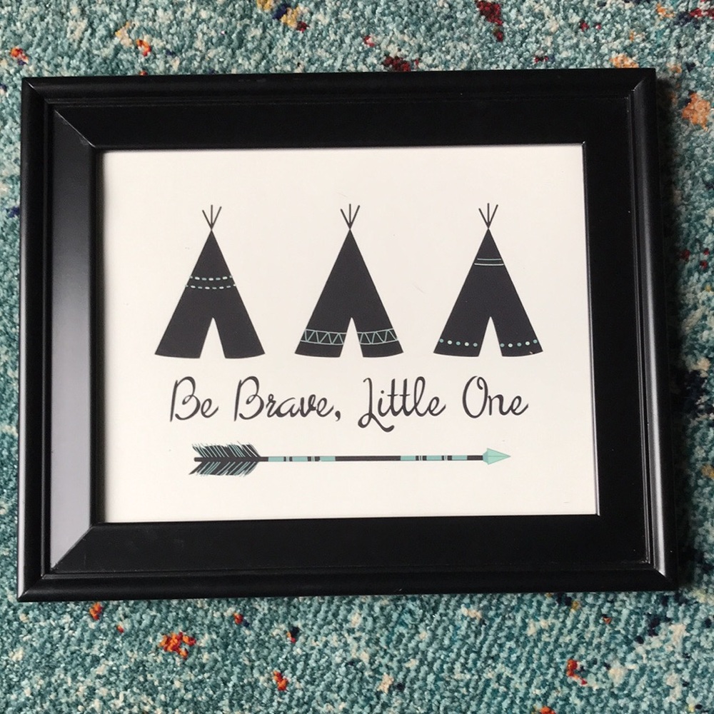 Be brave little one artwork and frame
